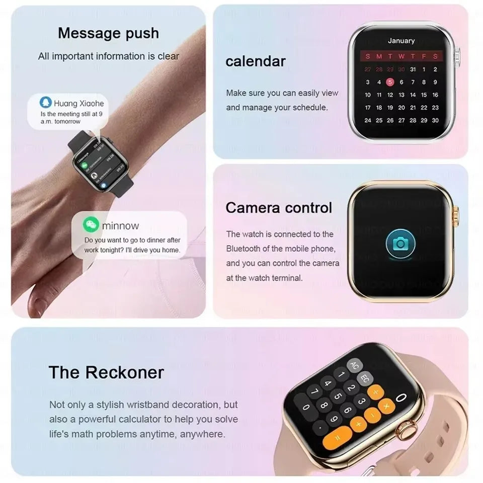 New Smart Watch Women Series 10 Screen Bluetooth Call Heart Rate Blood Pressure Men GPS Smartwatch for Android IOS Sports Watch