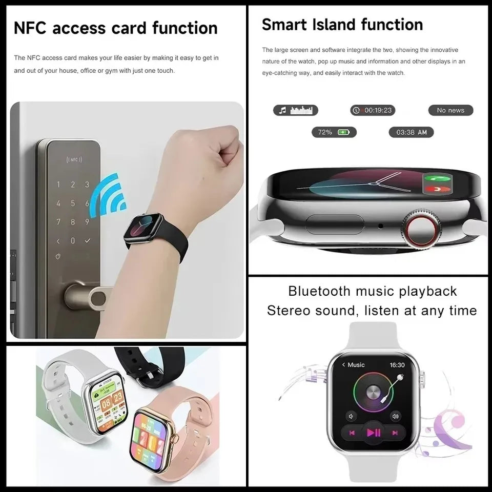 New Smart Watch Women Series 10 Screen Bluetooth Call Heart Rate Blood Pressure Men GPS Smartwatch for Android IOS Sports Watch