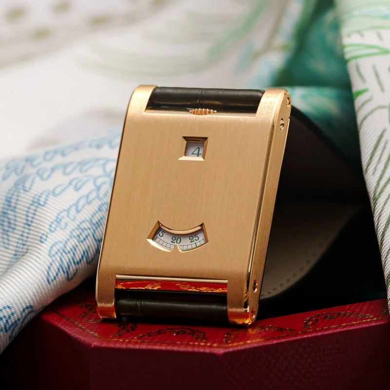 Square brand genuine watch men's retro 2025 new style light luxury gift high quality trend fashion gold simple quartz watch
