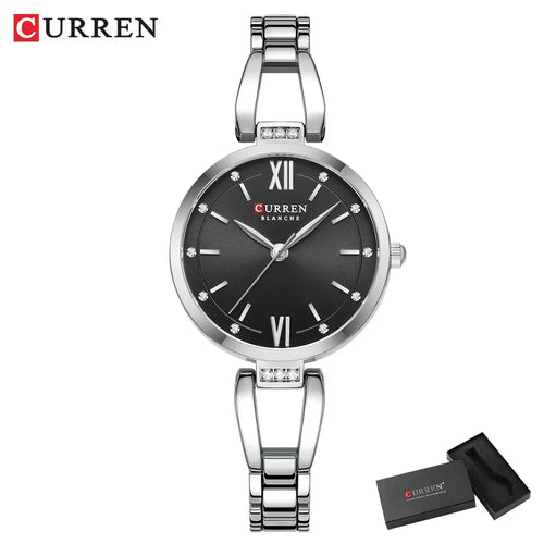 CURREN Women's Watches Elegant Fashion Original Quartz Watch for Laides Waterproof Stainless Steel Simple Luxury Daily Wear