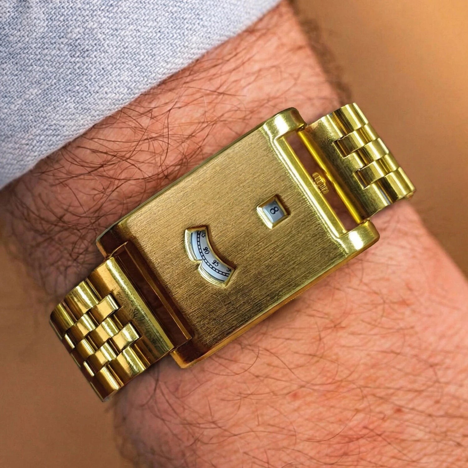 Square brand genuine watch men's retro 2025 new style light luxury gift high quality trend fashion gold simple quartz watch