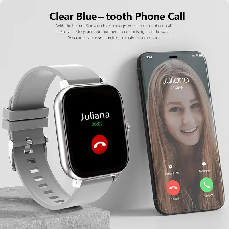 Sport Smart Watch Fitness Clock Health Monitor Waterproof Smartwatch Bluetooth Call Watches for Men Women IOS Android Phone HT30