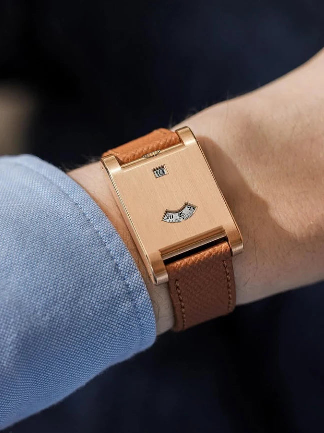 Square brand genuine watch men's retro 2025 new style light luxury gift high quality trend fashion gold simple quartz watch