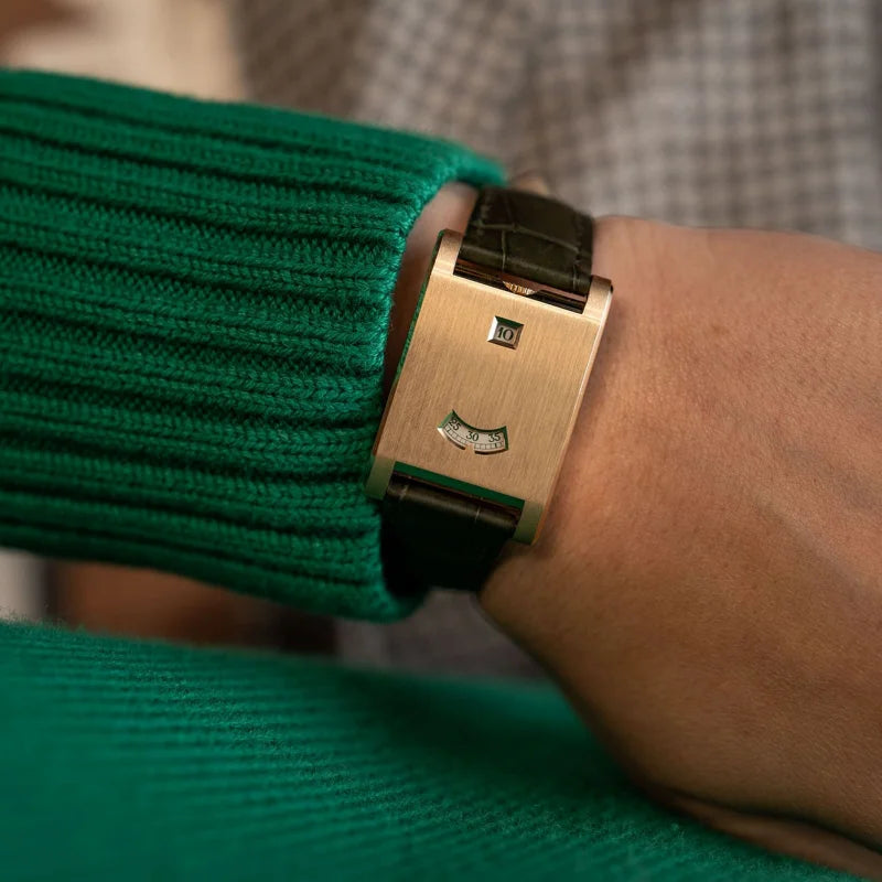 Square brand genuine watch men's retro 2025 new style light luxury gift high quality trend fashion gold simple quartz watch