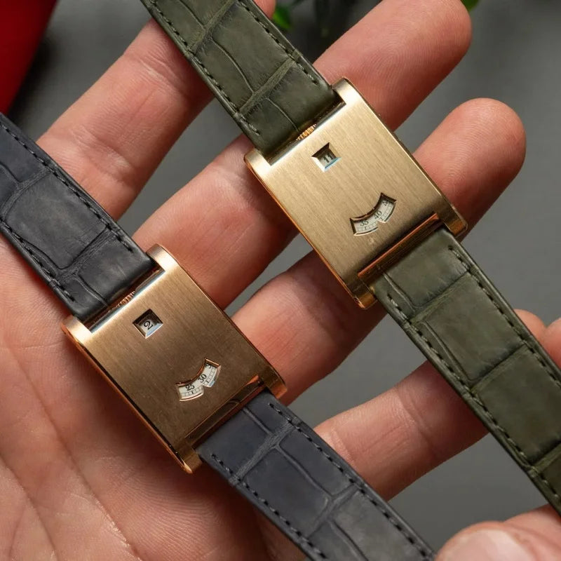 Square brand genuine watch men's retro 2025 new style light luxury gift high quality trend fashion gold simple quartz watch