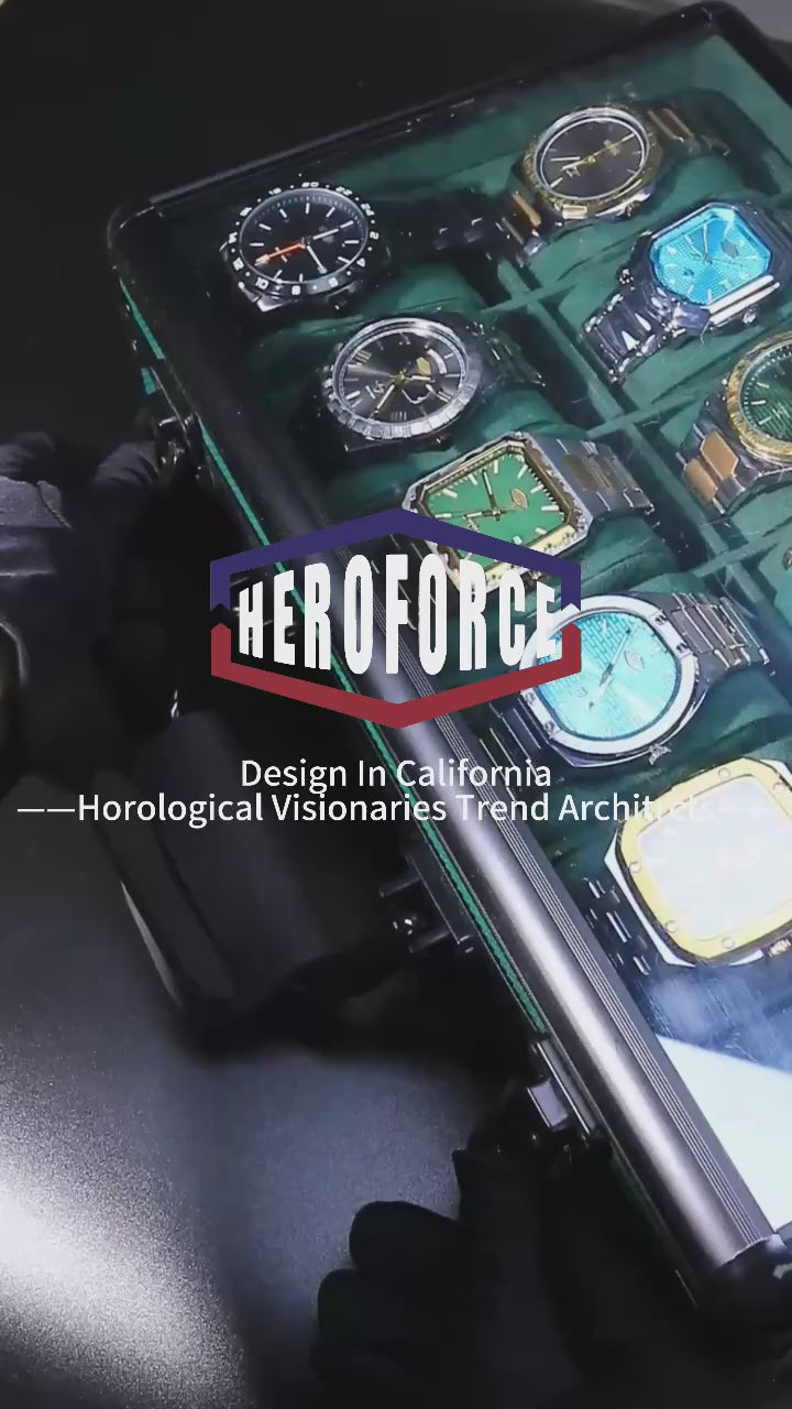 HEROFORCE Business Quartz Watch Men Clock GMT Date Luxury Man Wristwatch Waterproof Luminous Stainless Steel Men's Watches Reloj